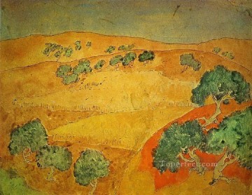 Paisaje de Barcelona verano 1902 cubismo Pablo Picasso Pinturas al óleo